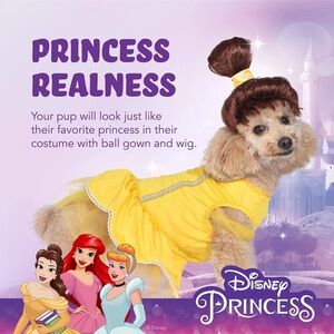 NEVER WORN Disney Princess Belle Dog Costume size M